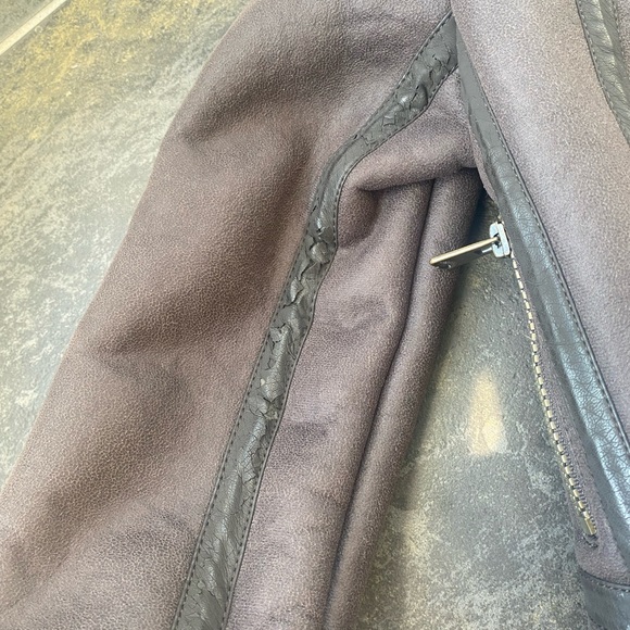 Faux suede Sherpa Moto jacket 6 - Picture 13 of 16